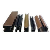 78 "95" 98 "144" anodisé 3/8 "10mm 1/2" 12mm panneau fixe salle de douche cadre de porte en verre profilé en U en acier inoxydable 304