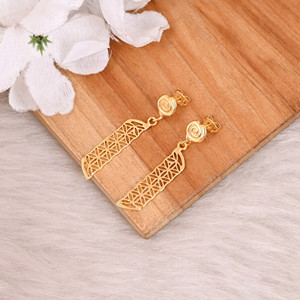Trendy Gold-plated Brass Stud <b>Earrings</b> For Daily Wear Customized Jewelry High-quality Brass Designer <b>Earrings</b> Bulk Order - Product Image 3