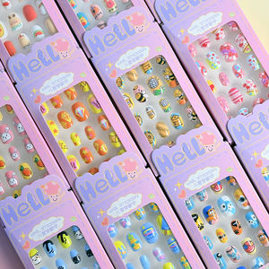 24 <span class=keywords><strong>faux</strong></span> <span class=keywords><strong>ongles</strong></span> pour enfants, motifs de dessins animés, adorables, pour filles, patchs d'<span class=keywords><strong>ongles</strong></span> artificiels en acrylique, à presser, style <span class=keywords><strong>Kawaii</strong></span> - Product Image 5