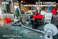 Granulateur de recyclage à découpe à chaud refroidi par air en deux étapes, petite ligne de pelletisation industrielle du plastique