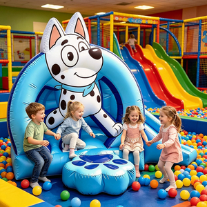 Château gonflable en PVC pour enfants, <span class=keywords><strong>chien</strong></span> dalmatien de dessin animé, structure gonflable portable pour jardin - Product Image 2