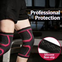 Genouillère de compression respirante en tricot 3D avec protection avancée, soutien à ressorts en nylon et élasthanne pour la gym, le fitness et les sports de plein air