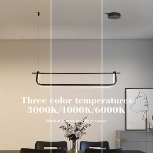 Luminaire îlot <span class=keywords><strong>de</strong></span> cuisine moderne minimaliste salle à manger plafond suspendu linéaire LED lustre suspension - Product Image 2