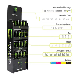 Nước trái cây bia nước giải khát lon hiển thị giá siêu thị bán lẻ năng lượng uống bia đóng chai hiển thị đứng kim Loại hiển thị đứng - Product Image 2