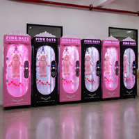 Máquina de grúa profesional comercial para arcade, operada con monedas, rosa, para regalos y juguetes, equipo de entretenimiento en venta