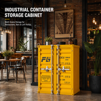 Armoire de rangement industrielle en métal, style conteneur maritime, organisateur multifonctionnel pour la maison, l'exposition, le restaurant, le bar, OEM/ODM