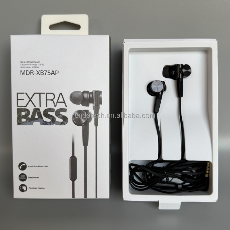 MDR-XB75AP Stereo Headphones 3.5mm Wired Headset Gaming In-Ear