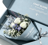 Boîte d'expédition pliable en carton ondulé personnalisée en gros pour bouquets de fleurs séchées, emballage cadeau pour fleuristes et célébrations festives