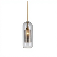 Luminaire suspendu en verre et métal, style industriel rétro, design minimaliste nordique, pour salle à manger, salon, bar, comptoir, chevet