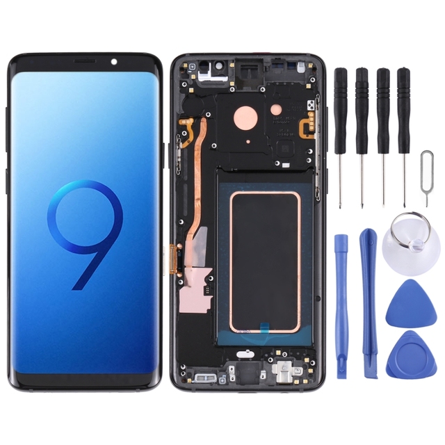 Wholesale Super AMOLED LCD Screen for Galaxy S9+ / G965F / G965F / DS / G965U / G965W / G9650 Digitizer Full Assembly with Frame