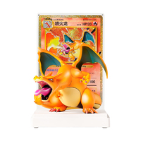Figurine d'Anime Charizard 30ème Anniversaire, Ensemble de Jouets, Cartes à Collectionner, Accessoires de Statues, Cadeau, Jeux de Société