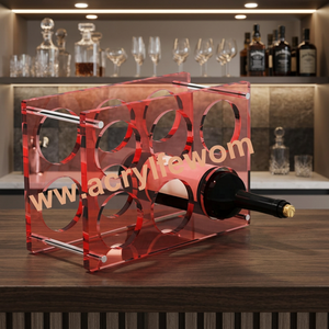 Organizador de Vino Apilable de Acrílico de Diseño Único para 6 Botellas, Exhibidor de Vino Modular para Encimera - Product Image 4