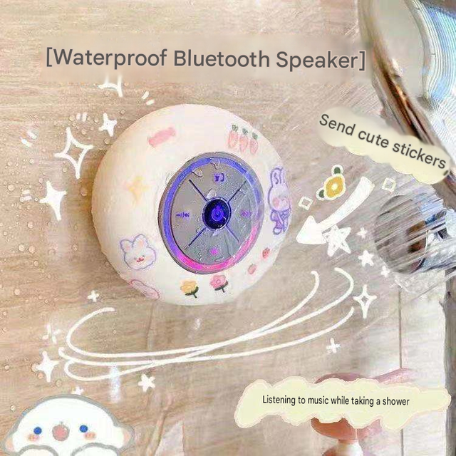 BTS-06 Mini Waterproof Speaker, Shockproof Suction Cup Wireless Audio for Bathroom, Kitchen & Outdoor