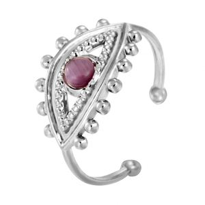 Bague Unisexe Rétro Européenne et Américaine en Pierre Naturelle et Acier Inoxydable Plaqué Or, Ne Se Décolore Pas, Tendance Niche Transfrontalière - Product Image 4