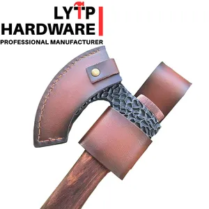 With Holster Flat Forged Pattern Art Flat Sharp Tomahawk Weight Size Origin Material Viking Axe Outdoor Axe