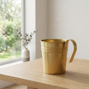Maceta de jarra de hierro decorativa con asa para centro de mesa moderno para el hogar y el jardín - Product Image 1