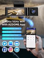Caméra Embarquée AZDOME M550 Pro-3CH ADAS 2026, Enregistreur DVR Voiture Avec WiFi 5G Intégré, GPS, 6 LED IR, Super Vision Nocturne, Boîte Noire