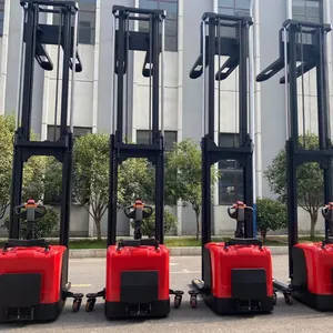 Stacker Listrik Kecil Stacker All-Electric China Stacker Palet Listrik Penuh Baterai Berdiri Forklift Mini