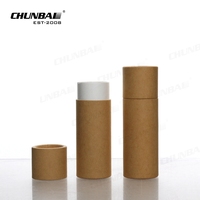 Emballage en carton personnalisé pour cosmétiques, mini tube de baume à lèvres en papier, tube de déodorant à poussoir, 15 ml, 30 ml, 50 ml
