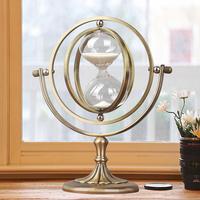 Grand Sablier Artisanal en Verre, Porte-Stylo Métallique, 30 et 60 Minutes, Outil de Mesure du Temps, Décoration Bureau et Maison, Vente Chaude