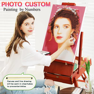 Kit di pittura a numeri personalizzabili per adulti principianti, tela personalizzata 40x50 50x60, kit di pittura digitale. - Product Image 1