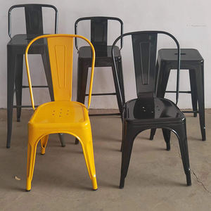 Wholesale <b>Cheap</b> Price Vintage Household Stackable Powder Coating Metal Iron Bistro <b>Dining</b> <b>Chairs</b> - Product Image 4