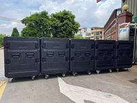 Flight case 12U pour amplificateur 19 pouces, flight case professionnel pour équipement audio DJ avec roulettes