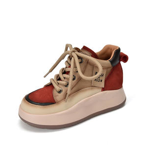 Zapatos de suela gruesa de piel de vaca de capa superior informal para mujer - Product Image 3