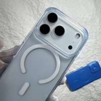 Coque transparente magnétique pour iPhone 17 Pro Max en TPU, PC et acrylique, compatible avec la charge sans fil, antichoc, anti-jaunissement, logo personnalisable