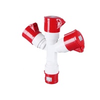 ZNG-2025 Prise multiple industrielle à 3 voies, séparateur de prise multiple, 5 broches, 380V, 32A, forme en Y, prise multiple industrielle multifonctionnelle