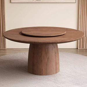 Juego de mesa de comedor redonda de madera maciza de estilo chino tradicional con <span class=keywords><strong>Lazy</strong></span> <span class=keywords><strong>Susan</strong></span> y sillas para uso en el hogar, Bar y restaurante - Product Image 4