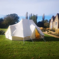 Grande tente royale glamping en toile de coton de 6M, grand espace, Camping familial en plein air, vacances