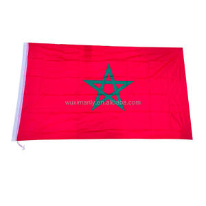 Vente en Gros Drapeau National Marocain 100% Polyester Très Vendu en Stock pour Promotion en Extérieur - Product Image 1