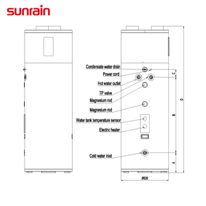 เครื่องทำน้ำอุ่นแบบปั๊มความร้อนออลอินวัน CE A++ IoT OTA รองรับ 21 ภาษา น้ำหนัก 150 กรัม ใช้สารทำความเย็น R290 พร้อม WIFI  วัสดุสแตนเลส  น้ำยาทำความเย็น R290 - น้ำยาทำความเย็นน้ำหนักไม่เกิน 150 กรัม - Product Image 2