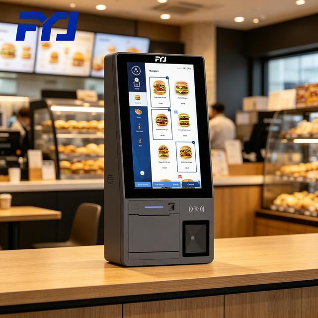 FYJ F3-K1W Desktop Pos Kiosk Self-Checkout Barcode Scanner All-in-One Supermarket Customers Checkout Touch Screen Pos
