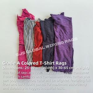 Trapos de Limpieza de Tela de Algodón para Uso en Maquinaria Industrial, Trapos de Limpieza de Camisetas de Colores - Product Image 2