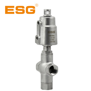 วาล์วปรับมุมสามทางแบบนิวเมติก ESG สแตนเลส DN15DN20DN25 แบบเกลียว สำหรับควบคุมน้ำ - Product Image 4