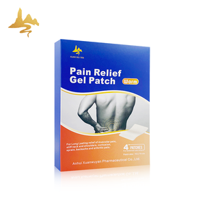 중국 공급 업체 허브 멘톨 하이드로 겔 따뜻한 석고 성인 무릎 등 근육 통증 완화 노란색 젤 패치 통증 벗기 - Product Image 2
