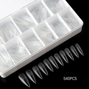 <span class=keywords><strong>EC</strong></span> Nuevo diseño Clear Full Cover Puntas de uñas de gel suave preformadas Easy-On Extensión de uñas para aplicación en los dedos - Product Image 6