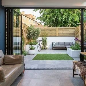 Porte pliante sur mesure pour balcon, mur-rideau de jardin, porte coulissante de villa avec une bonne luminosité et une forte ventilation - Product Image 4