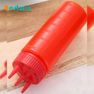 Bouteille Distributrice <span class=keywords><strong>de</strong></span> Sauce <span class=keywords><strong>Tomate</strong></span>, Mayonnaise et Ketchup en PE Souple à Trois Trous, Sans BPA, Qualité Alimentaire, 12-32oz, Personnalisable - Product Image 4