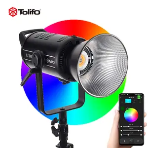 Tolifo Studio Photographic Photography Lighting RGB X-180RGB COB High Power 180W Linklite APP DMX512 2700K-6500K LED Video Light