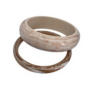 Pulseras de Resina Geométricas Rojas y Negras Únicas, Conjuntos de Joyería Acrílica Unisex de Moda, Calidad Premium, para Bodas, Mujer - Product Image 2