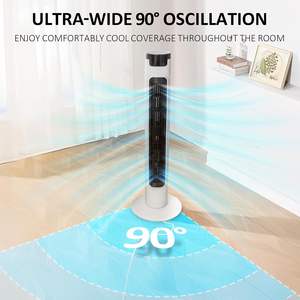Ventilateur tour oscillant sans pales de 34 pouces à 3 vitesses pour bureau et maison, ventilateur rafraîchisseur d'air sur pied pour enfants, vente en gros - Product Image 2