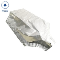 Sac Jumbo FIBC 1000 kg résistant aux déchirures, en feuille PET/PE, imprimé flexo, étanche à l'humidité, avec fermeture éclair supérieure et fond plat pour décharge de produits chimiques