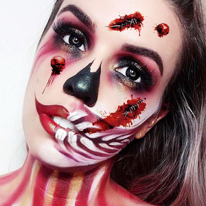 رعب الهالوي والإثارة ثلاثية الأبعاد محاكاة ندبة غير سامة مؤقتة لتطبيق الوجه - Product Image 3