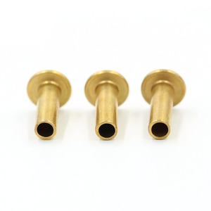 Rivet tubulaire en alliage de cuivre à corps creux et à bride, durable, antirouille, pour connexion électrique, rivet non standard - Product Image 4