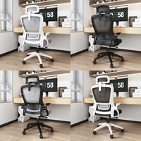 Chaise de bureau ergonomique confortable à hauteur réglable avec appui-tête et fonction inclinable pour la formation des personnels, les universités et les salons