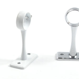 Tube de garde-robe Porte <span class=keywords><strong>Rail</strong></span> Support Armoire Raccords Supérieur Monté Tube Rond Support de Tube de Garde-Robe Soutien - Product Image 4