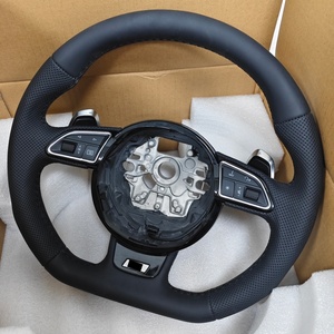 Volant en cuir personnalisé pour Audi <span class=keywords><strong>RS</strong></span> RS3 RS5 RS6 B8 B9 8P A1 A3 A4 A5 A6 A7 C6 C7 S3 S4 - Product Image 1